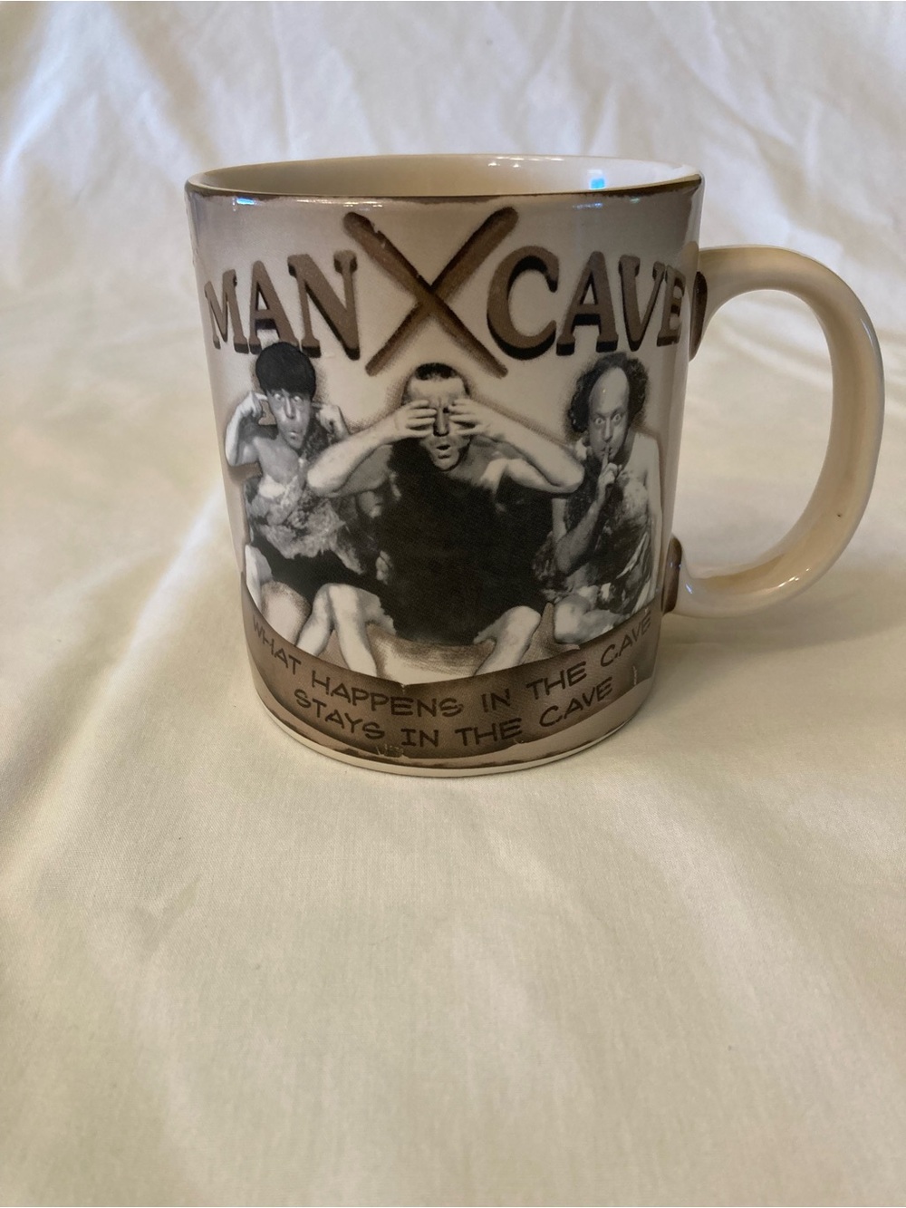 Open Roads Brand Man Cave Novelty Coffee Mug - Beige